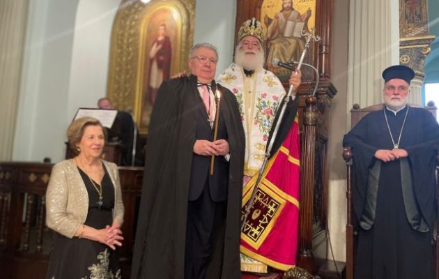 Ο Χρυσουλάκης χειροθετήθηκε Άρχοντας Οφφικιάλιος του Πατριαρχείου Αλεξανδρείας