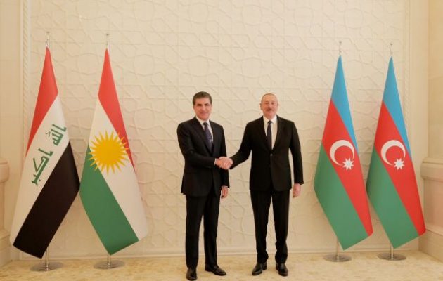 Ο Μπαρζανί του ιρακινού Κουρδιστάν συναντήθηκε με τον Αλίεφ του Αζερμπαϊτζάν