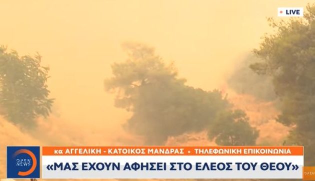 Φωτιά Μάνδρα – Κάτοικος: «Μας έχουν αφήσει στο έλεος του Θεού» (βίντεο)