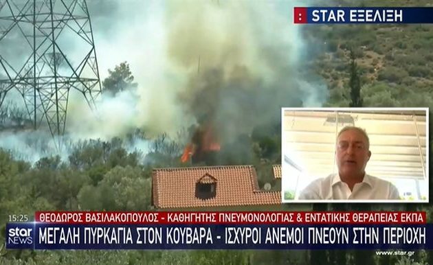 Βασιλακόπουλος: «Να φορέσουν μάσκα όσοι είναι στα πύρινα μέτωπα»