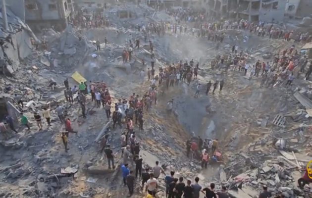 Γάζα: Επιδρομή στη Τζαμπαλίγια με δεκάδες νεκρούς – Συγκλονιστικά βίντεο