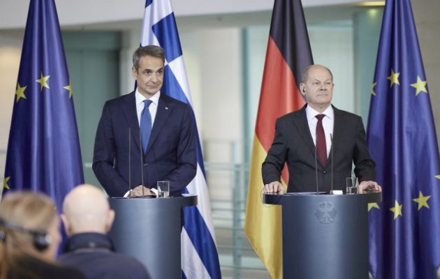 Ο Μητσοτάκης επιβεβαίωσε γερμανική γραμμή στον καγκελάριο Σολτς – Συμφωνούν σε όλα