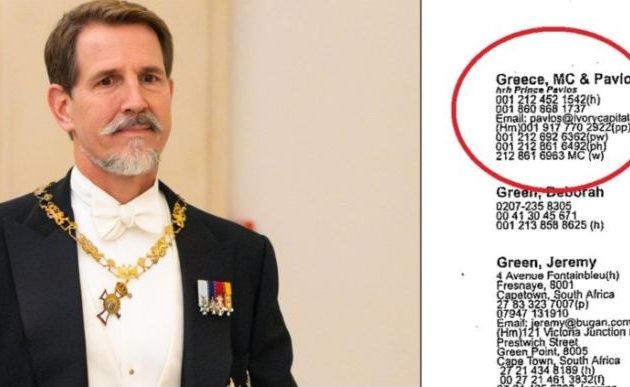 Ο δήθεν «διάδοχος» Παύλος Γλίξμπουργκ σε λίστα «φίλων» του Τζέφρι Επστάιν