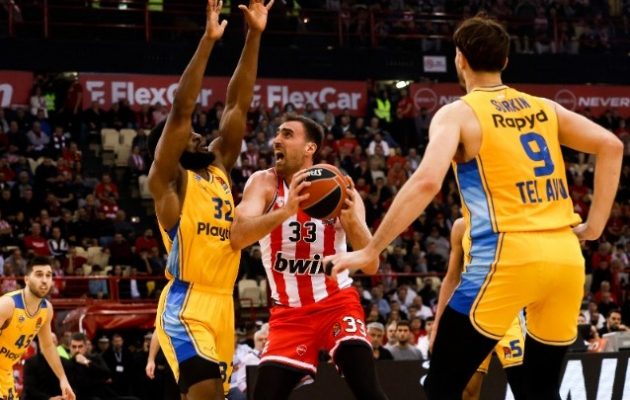 Euroleague: Ολυμπιακός-Μακάμπι Τελ Αβίβ 89-72 με «σαρωτικό» Μιλουτίνοφ