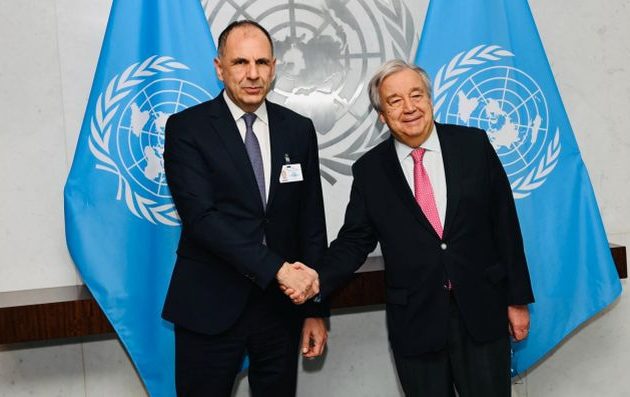 Γεραπετρίτης για Κυπριακό μετά τη συνάντηση με Γκουτέρες: «Η Ελλάδα θα εξαντλήσει κάθε δυνατότητα, έτσι ώστε να μπορέσουμε να έχουμε θετικές εξελίξεις στο Κυπριακό»