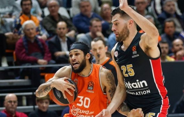 «Διπλό» εξάδας για τον Ολυμπιακό στη Βαλένθια (78-65)