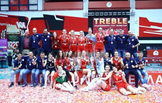 Βόλεϊ Γυναικών: Ο Ολυμπιακός κατέκτησε το 9ο πρωτάθλημα του – «Σκούπισε» τον ΠΑΟΚ 3-0