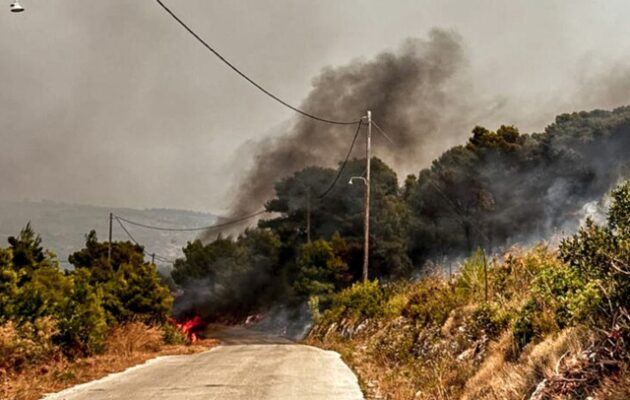 Ζάκυνθο: Ζημιές σε σπίτια και στάβλους από τη φωτιά – Εκκενώθηκαν ξενοδοχεία