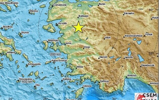 Σεισμός 6,1 Ρίχτερ στην Τουρκία – Αισθητός και σε νησιά του Αιγαίου
