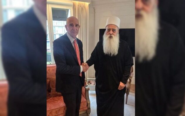 Ο Τόμας Μπάρακ (ΗΠΑ) συναντήθηκε με τον πνευματικό ηγέτη των Δρούζων του Ισραήλ