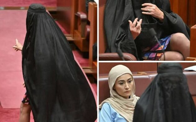 Ένταση στη Γερουσία της Αυστραλίας: Η Πολίν Χάνσον εμφανίστηκε με μπούρκα