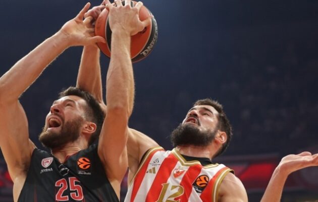 Euroleague: Δεν τα κατάφερε στο Βελιγράδι ο Ολυμπιακός 91-80 από τον Ερυθρό Αστέρα