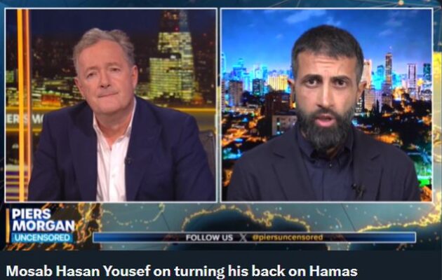 Μοσάμπ Χασάν Γιουσέφ: «Οικοδομήθηκαν ψευδή αφηγήματα… που οδήγησαν στο μίσος κατά του εβραϊκού λαού»