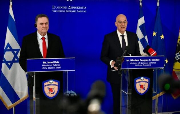 Νίκος Δένδιας και Ίσραελ Κατζ: «Λειτουργούμε ως ένας άξονας σταθερότητας στην Ανατολική Μεσόγειο»