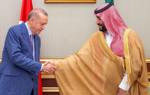 Τηλεφωνική επικοινωνία Μοχάμεντ μπιν Σαλμάν και Ερντογάν για τις περιφερειακές εξελίξεις