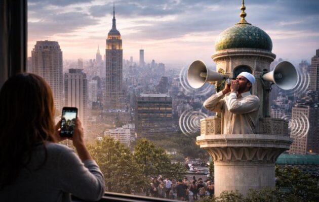 Μουεζίνης στη Νέα Υόρκη καλεί από τα μεγάφωνα σε προσευχή