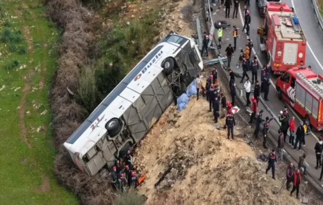 Τουρκία: Οκτώ νεκροί και 26 τραυματίες σε τροχαίο δυστύχημα με λεωφορείο στην Αττάλεια