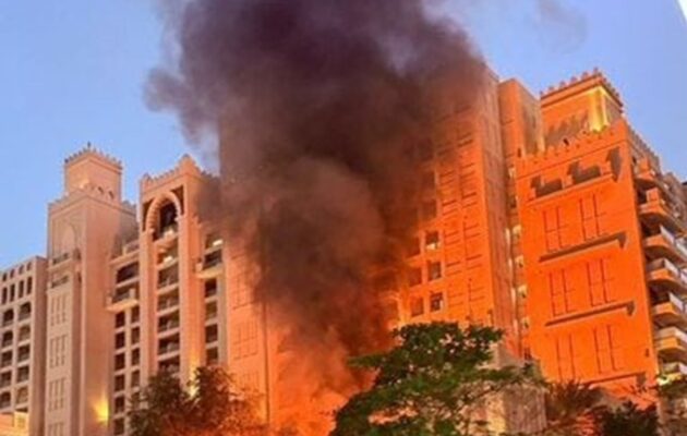 Το Ιράν χτύπησε το ξενοδοχείο “Palm Hotel” στο Ντουμπάι – Τουλάχιστον 4 τραυματίες (βίντεο)