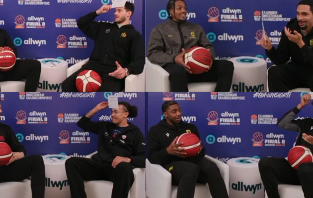 Allwyn Final 8: Οι παίκτες των πρώτων προημιτελικών περιγράφουν συμπαίκτες τους σε 24 δευτερόλεπτα (βίντεο)