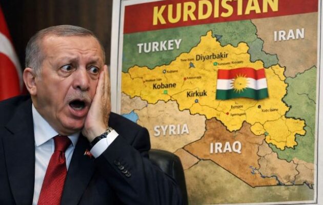 Υστερία στην Τουρκία με τους χάρτες του μεγάλου Κουρδιστάν που έδειξαν τα αμερικανικά κανάλια