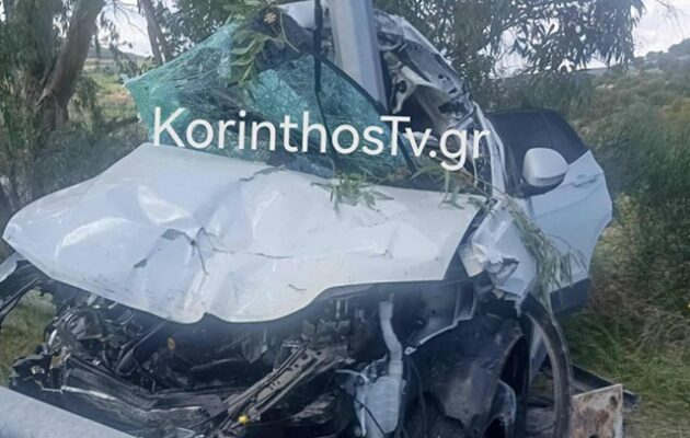 Τροχαίο στην Κορίνθου-Τριπόλεως: Νεκρή η οδηγός του αυτοκινήτου που καρφώθηκε σε κολώνα