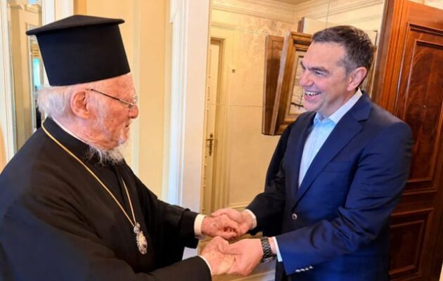 Οικ. Πατριάρχης και Αλέξης Τσίπρας: Εκκλησία και Αριστερά με κοινές ανθρωπιστικές αρχές και αξίες – Η Ελλάδα κράτος-πυλώνας της περιφερειακής ασφάλειας και σταθερότητας