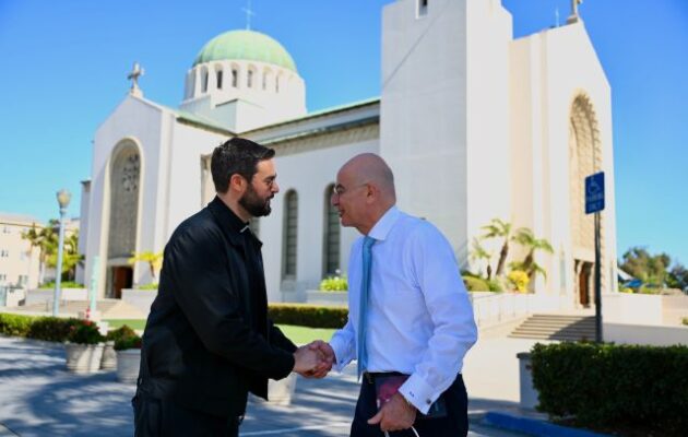 Ο Νίκος Δένδιας στην Αγία Σοφία του Λος Άντζελες