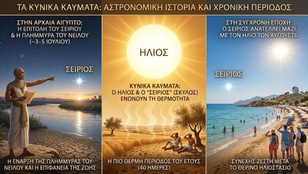 Κυνικά Καύματα – Ο καύσωνας του Ιουλίου και ο Σείριος