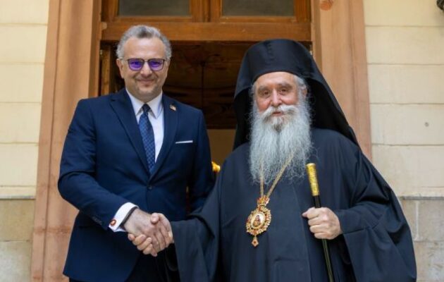 Ο Αρχιεπίσκοπος Σινά Συμεών συναντήθηκε με τον ανώτερο σύμβουλο του Τραμπ Μ. Μπούλος και Αμερικανούς διπλωμάτες